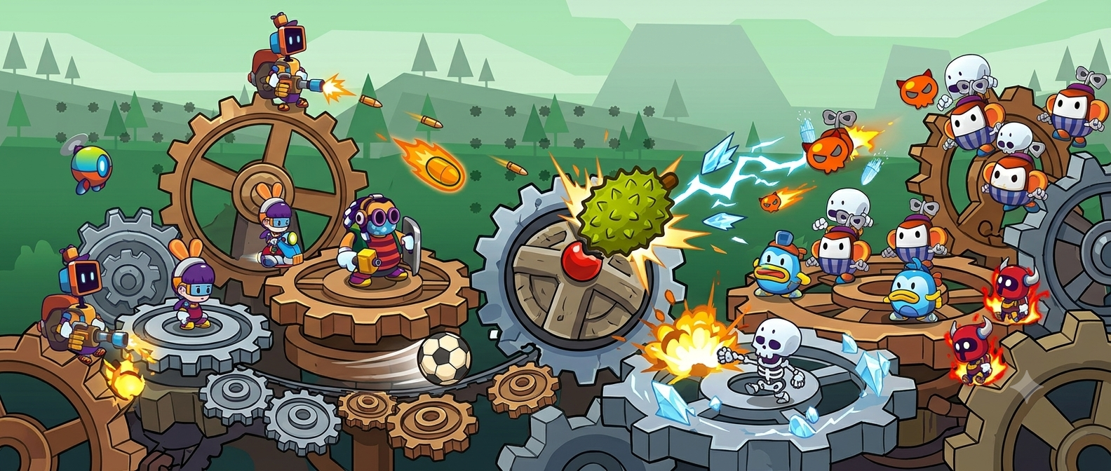Cog Wars gear-grid battle
